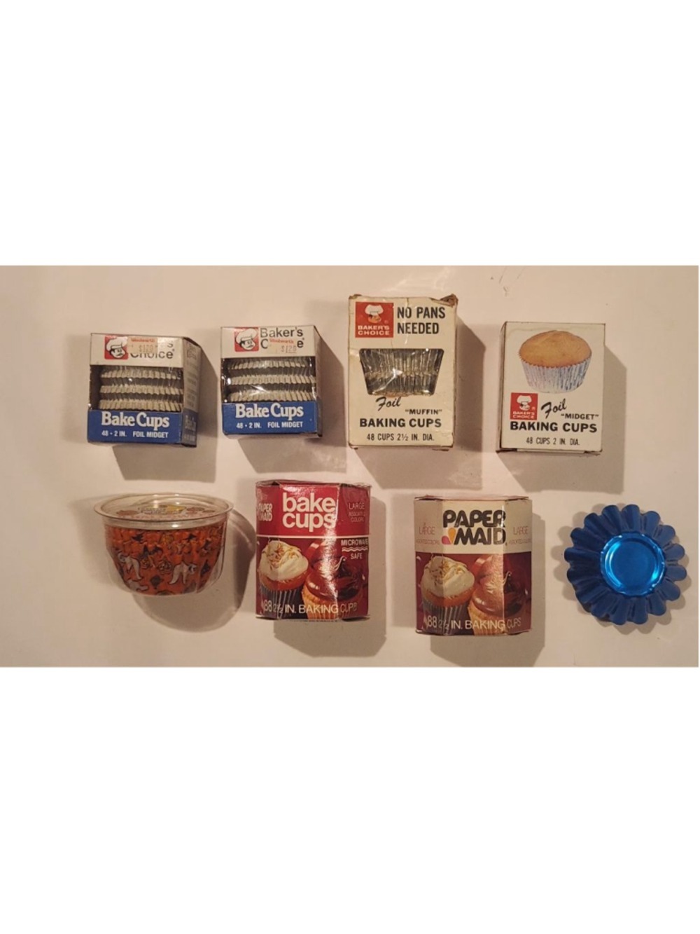 Vintage Lot of 8 Various 1950-1970's Baking Cups NIB Bakers Choice/Papermaid